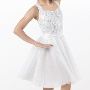White Sparkly Dress with tutu